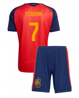 Billige Fotballdrakt Spania Ferran Torres #7 Replika Hjemmedraktsett Barn VM 2026 Kortermet (med bukser)